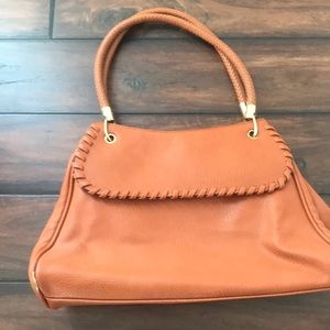 Gussaci brown leather hand bag purse